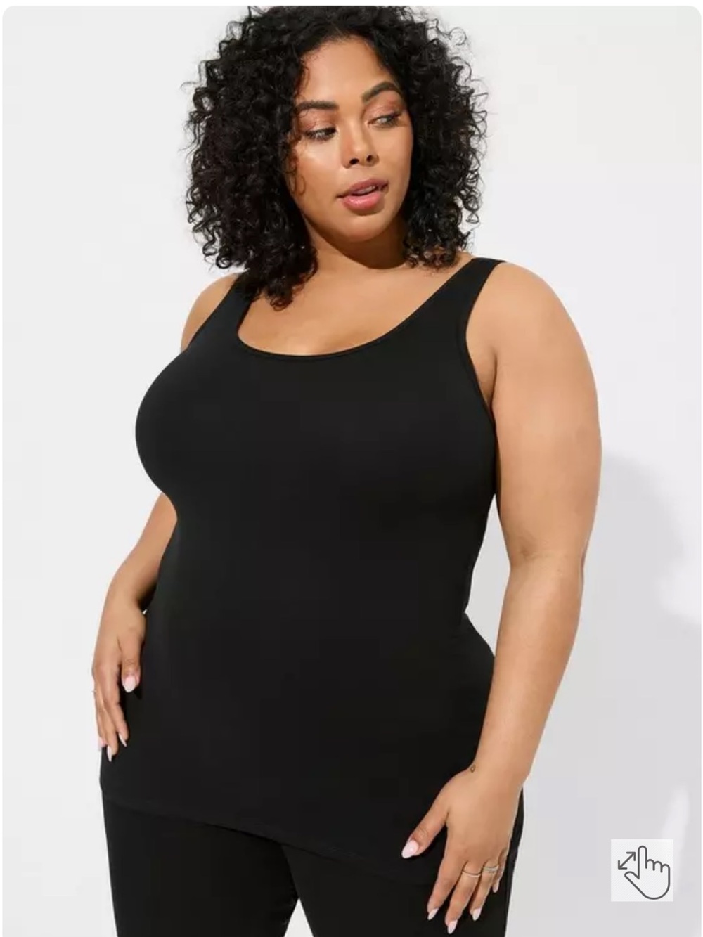Torrid foxy scoop neck black tank top plus size 2x